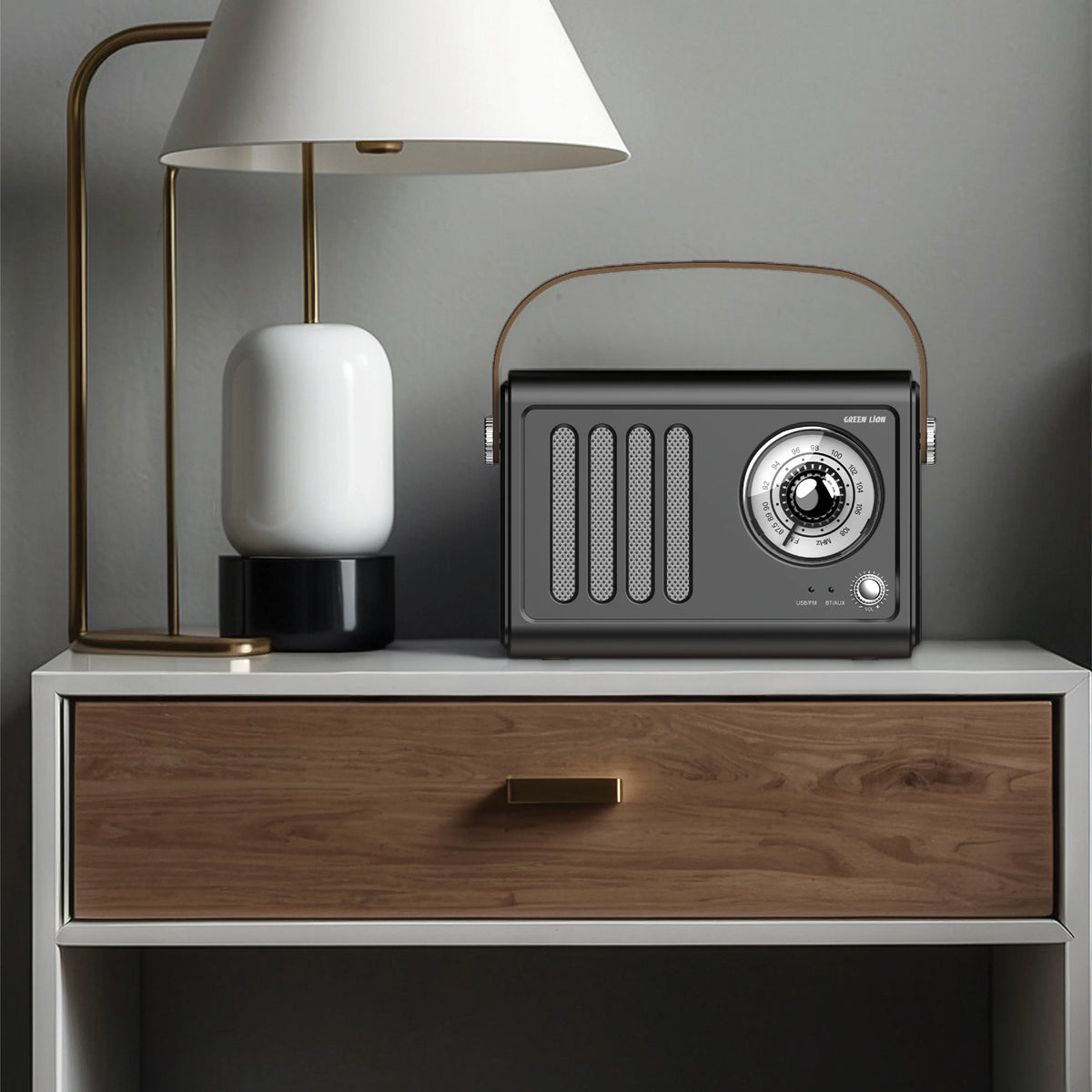 Green Lion Vintage Radio Speaker - Black – image 2