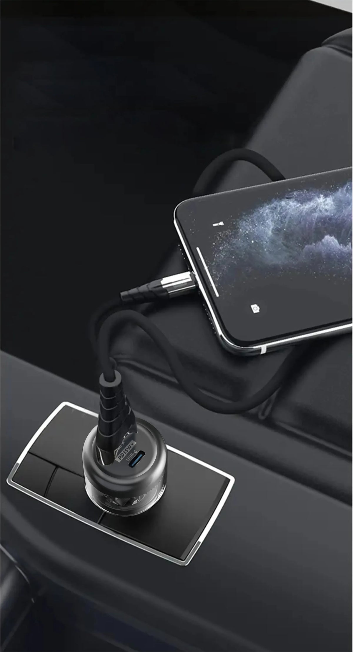 Powerology 35w Transparent Car Charger A C Port Version – image 8