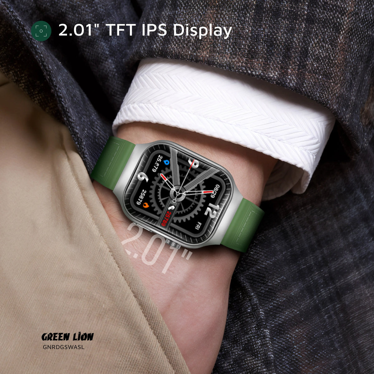 Green Lion Ridge Smart Watch - Silver&Green – image 11