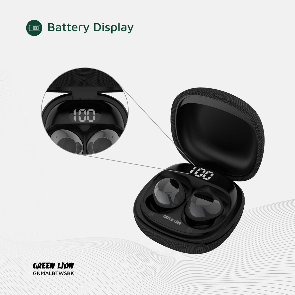 Green Lion Malbun True Wireless Earbuds - Black – image 12