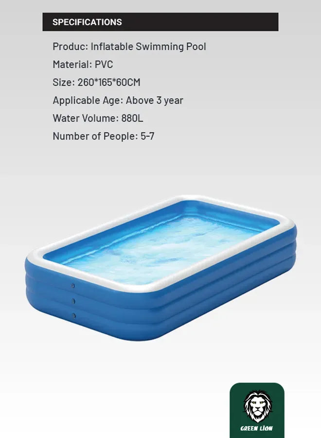 Green Lion Inflatable Swimming Pool - Blue – image 2