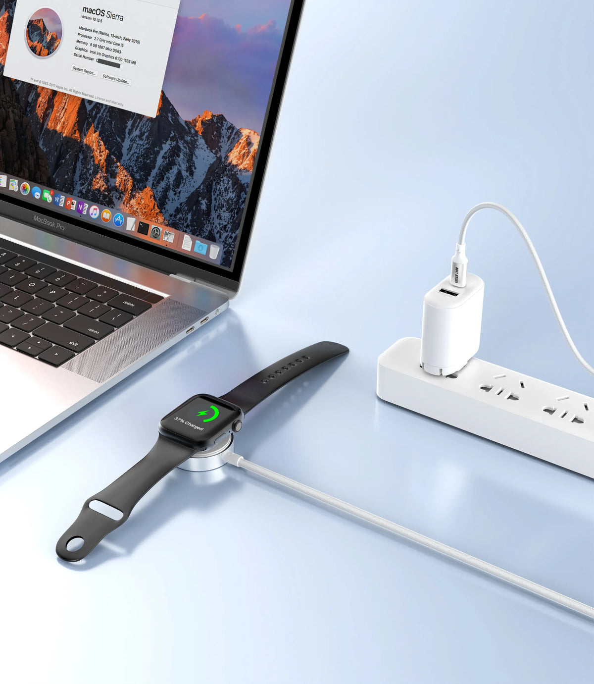 Green Lion Iwatch Charger USB C to Wireless Charger White – image 6