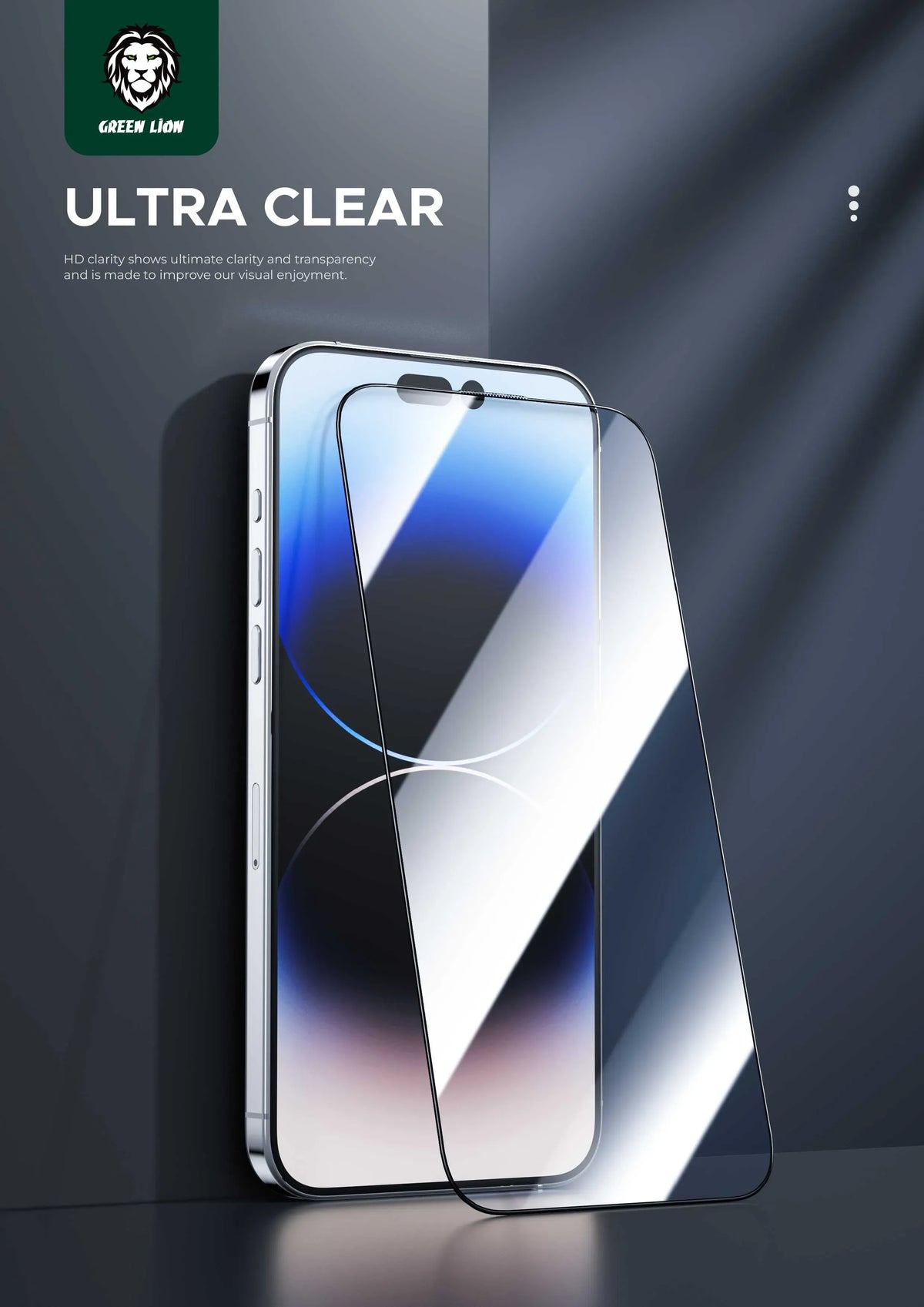 Green Lion 9 HSteve HD Screen Protector - Black Edge/Clear – image 7
