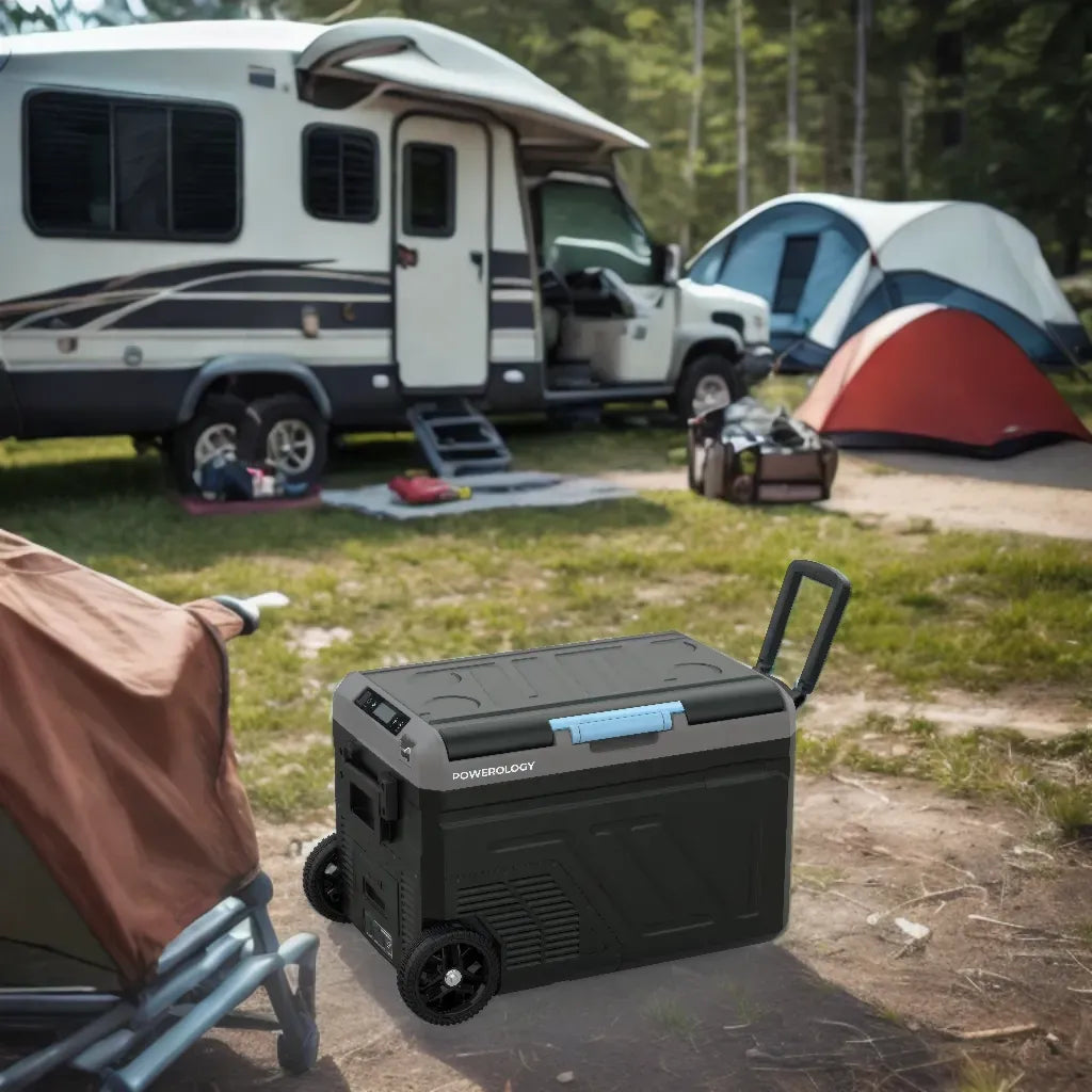 Powerology Dual Compartment Smart Fridge and Freezer 40l Gray – image 2