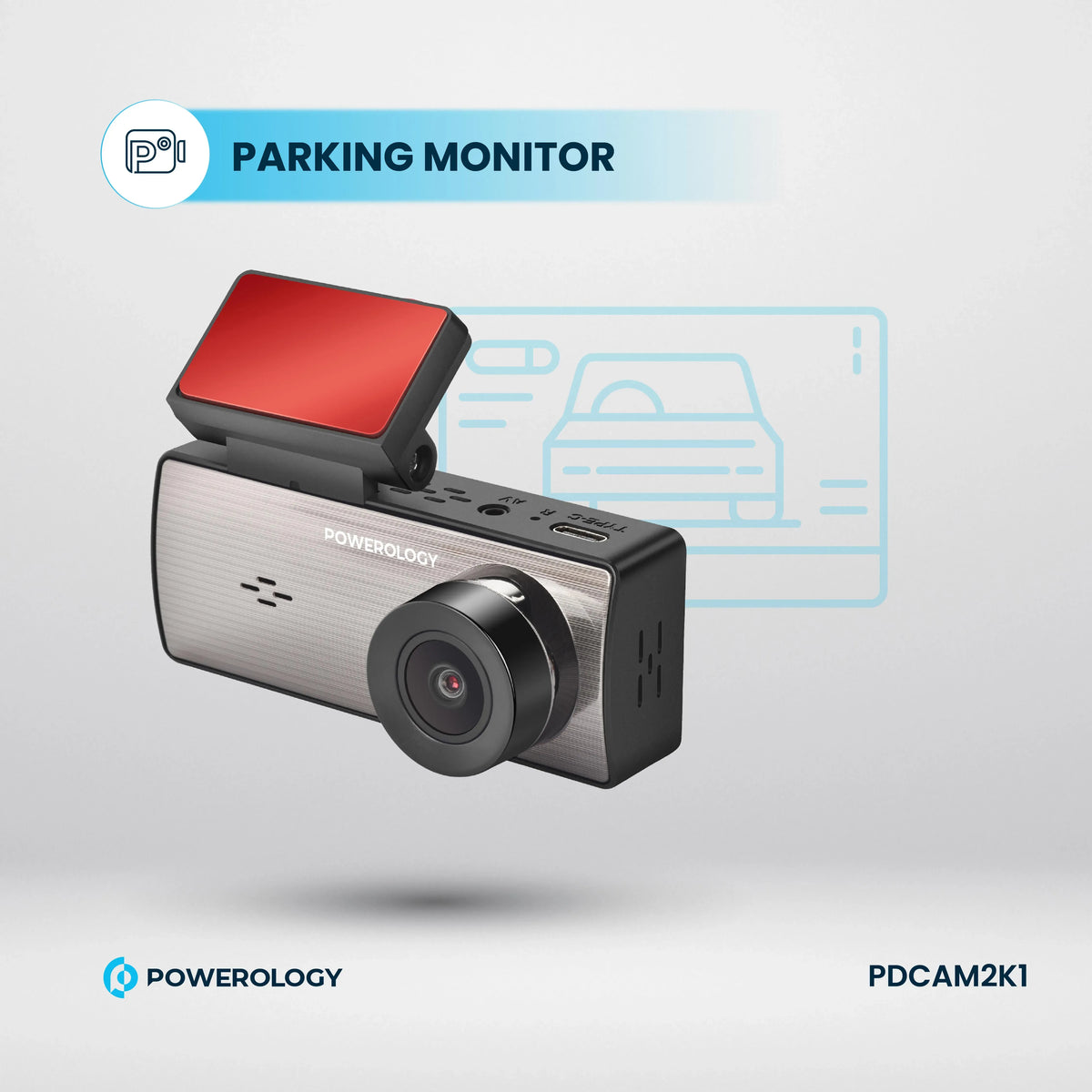 Powerology Dual Recording Dash Camera Black – image 7