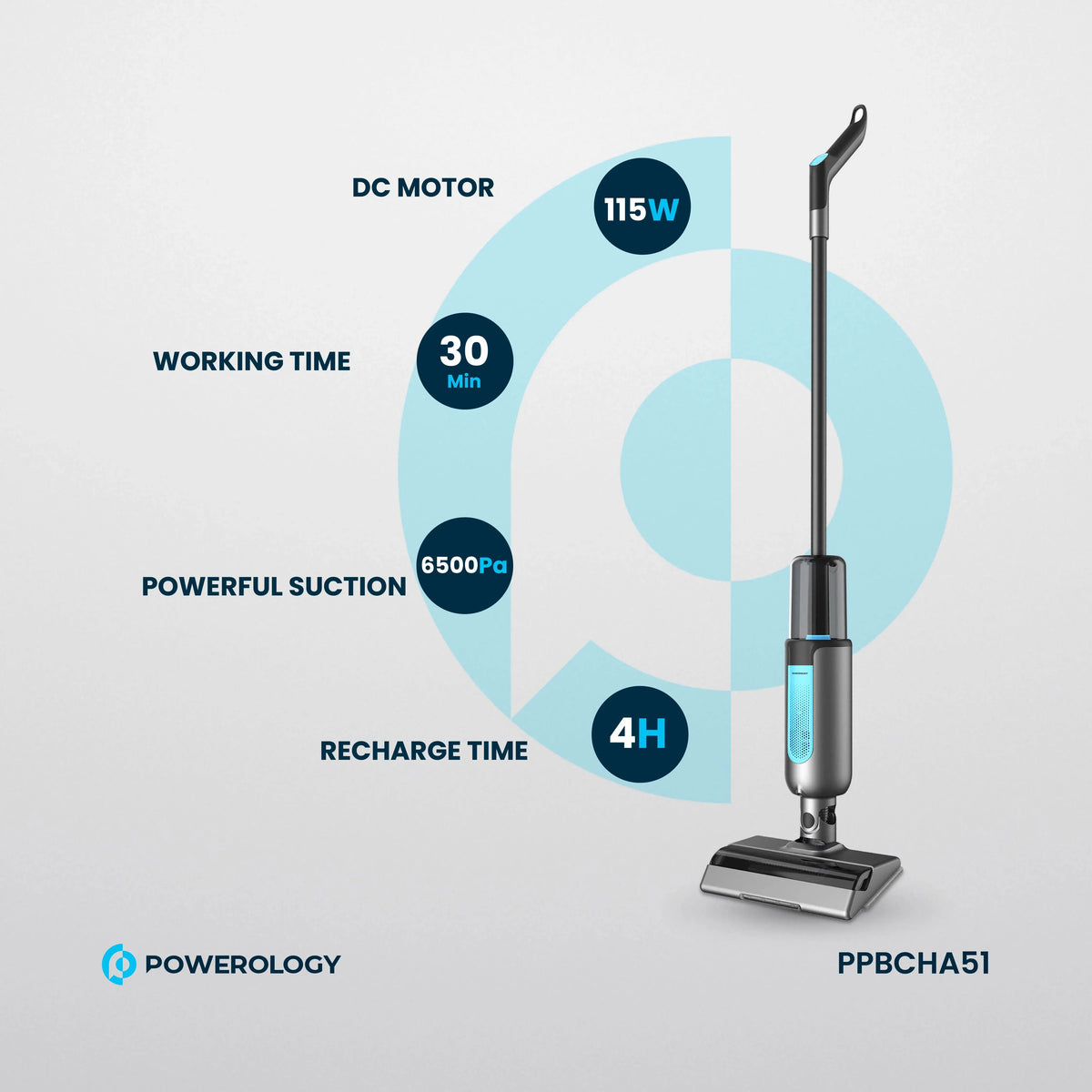 Powerology Dual Design Cordless Vacuum Mop Black – image 13
