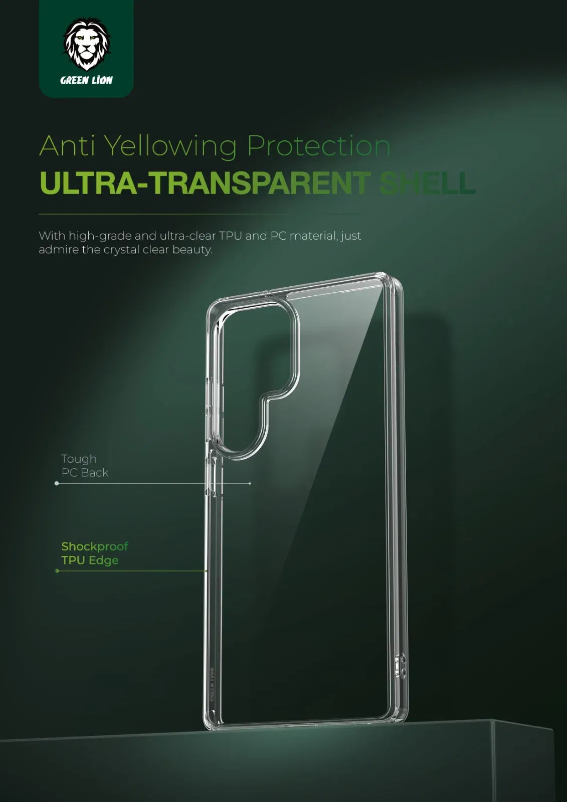 Green Lion Crystal Clear Case – image 8