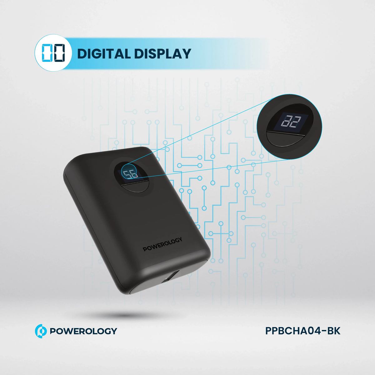C Powerology Ultra Compact Power Bank 10000mAh PD 20w C to C 60w – image 8