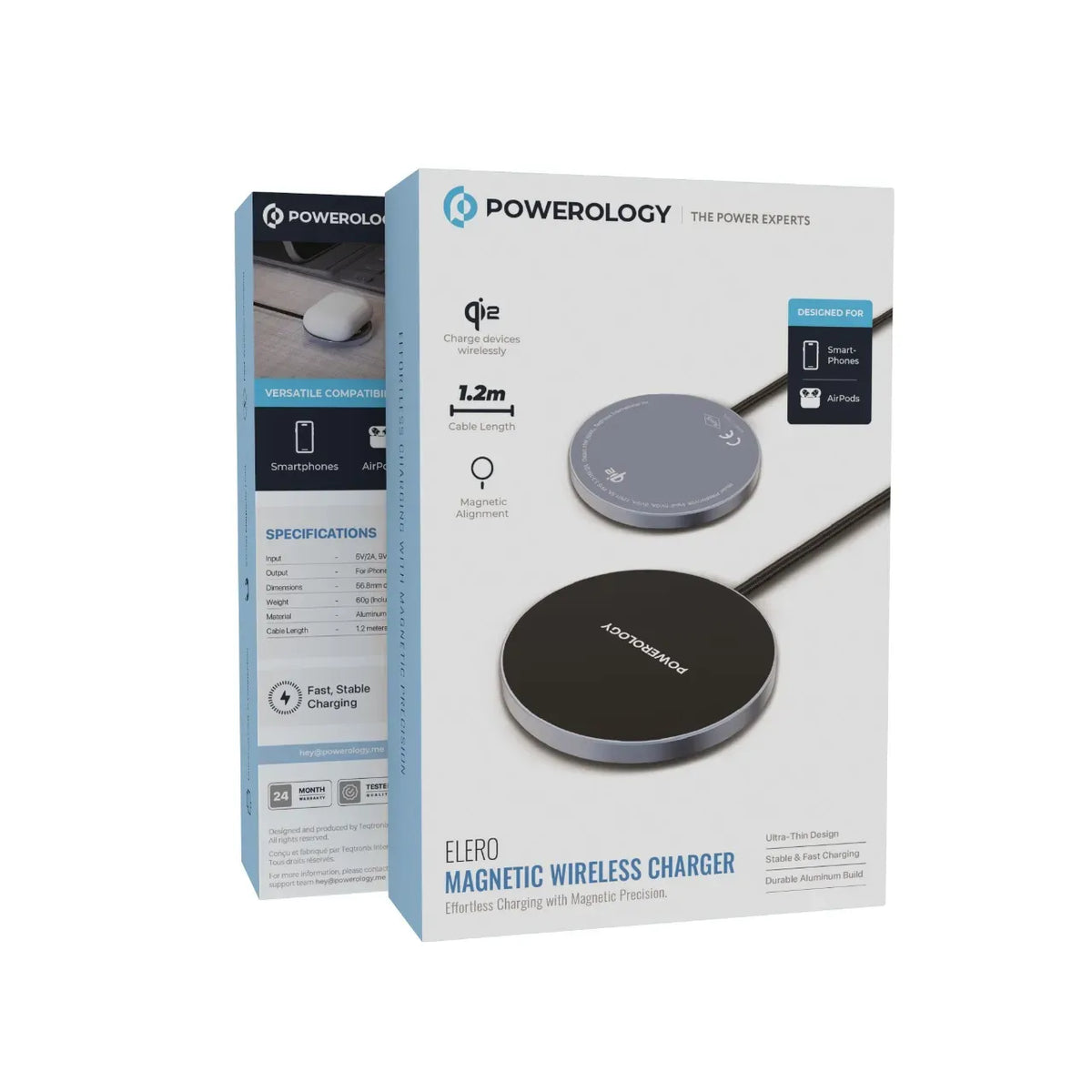 Powerology Elero Magnetic Wireless Charger Gray – image 3