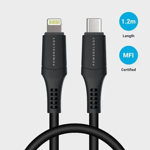 Powerology Type C to Lightning Pvc Cable 1 2m 4ft – image 6