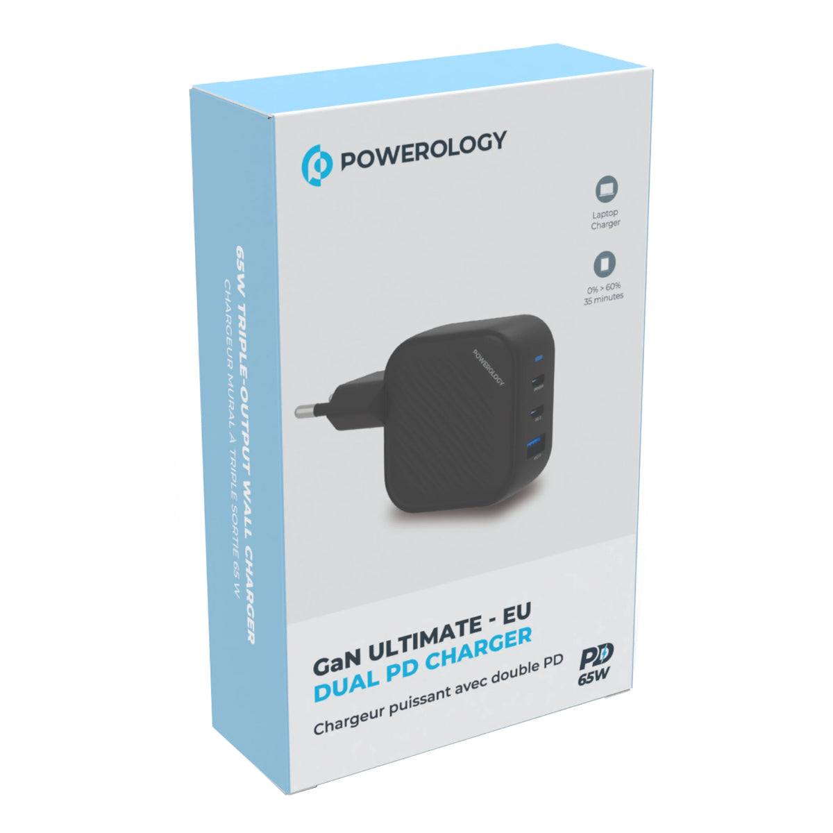 Powerology Gan Ultimate Eu Dual PD Charger – image 1