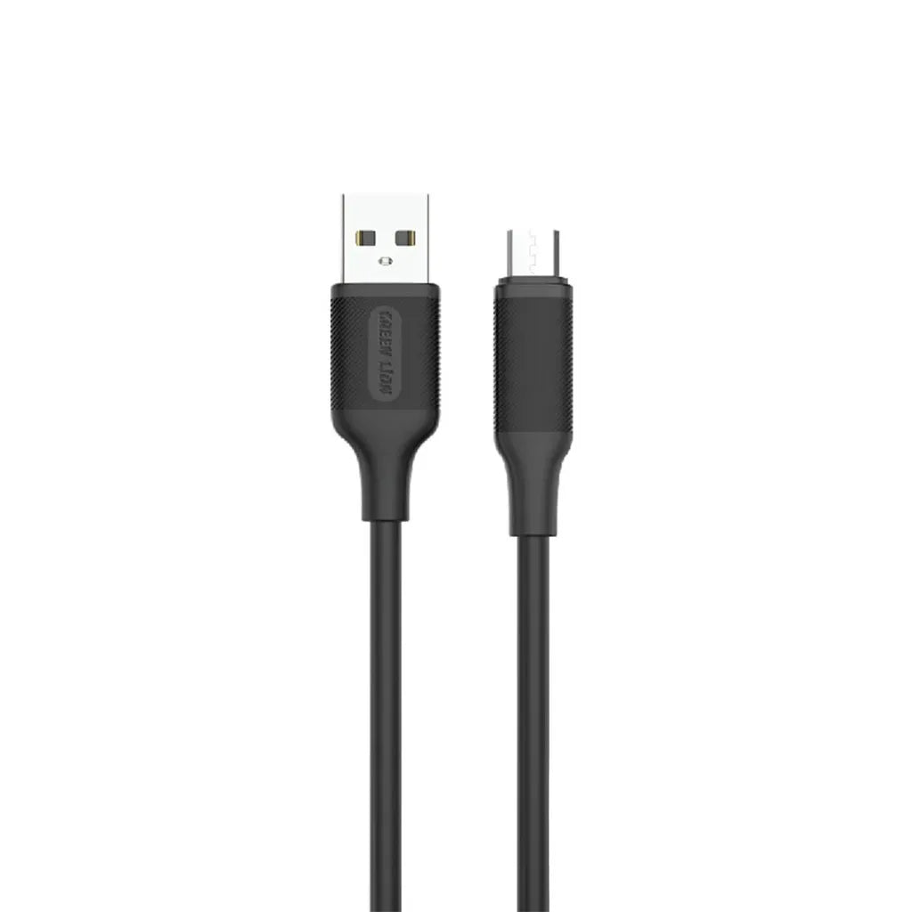 Green Lion USB A to Micro USB Pvc Cable 1m 2 4a Black – image 2