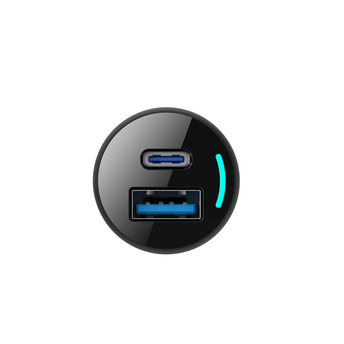 Powerology 35w PD Qc3 0 LED Dual Ports Car Charger Black – image 2
