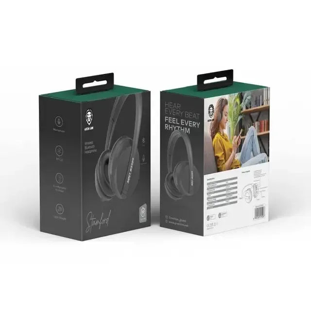 Green Lion Stamford Wireless/Bluetooth Headphone - Black