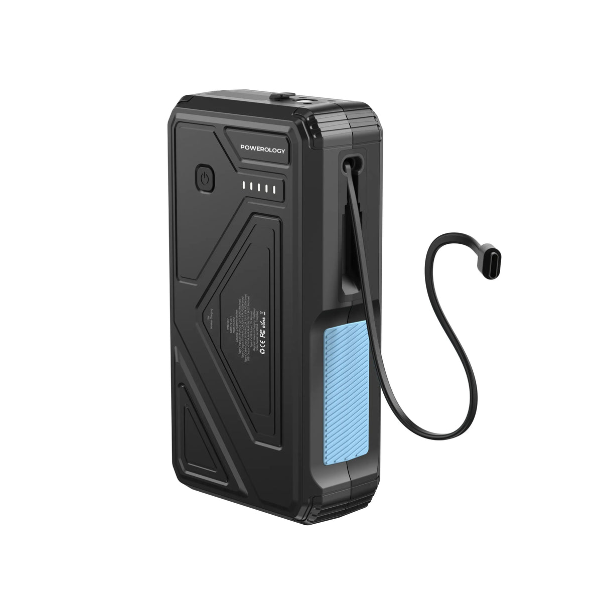 Powerology 27000mAh Solar Wireless Charging Power Bank Black – image 8