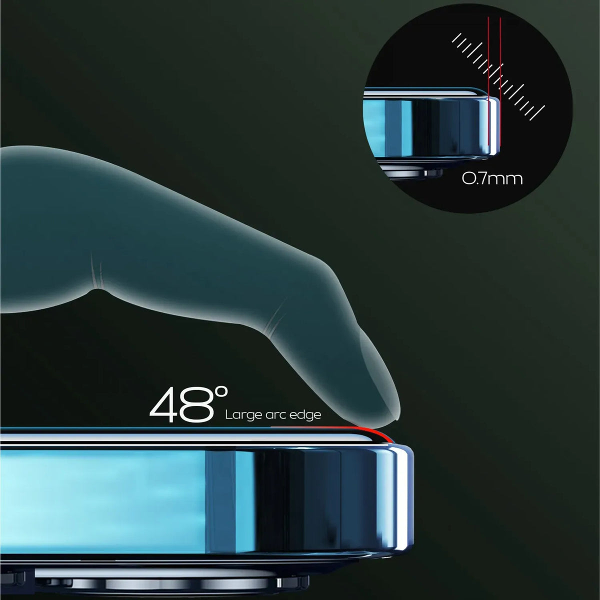 Green Lion 9 HSteve HD Screen Protector - Black Edge/Clear – image 2