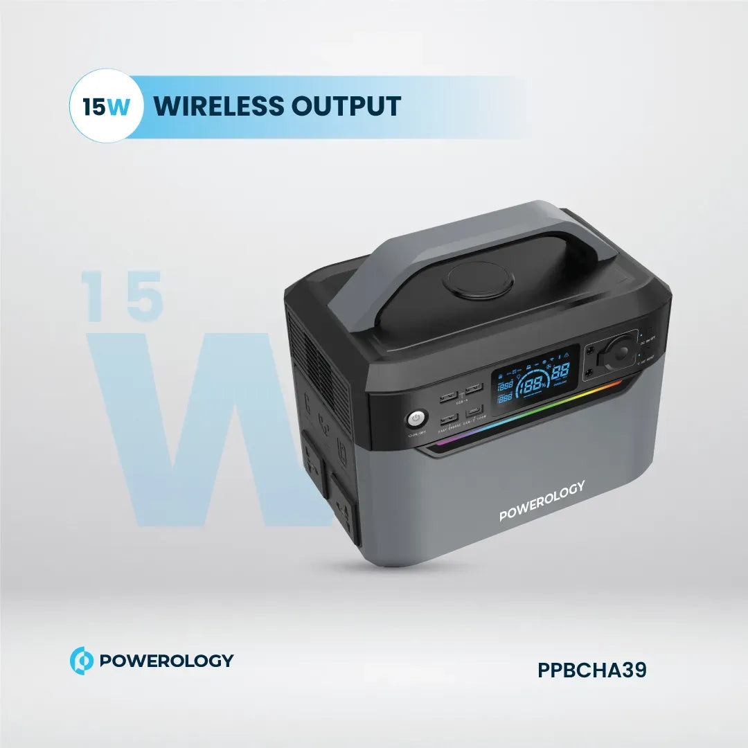 Powerology 120000mAh Portable Power Generator Fast Charging 384wh 600w Black – image 27