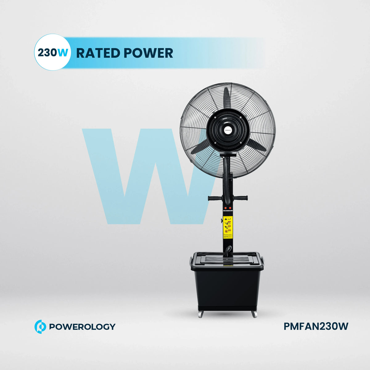Powerology Industrial Fan Mist Spray Humidifier Black – image 10