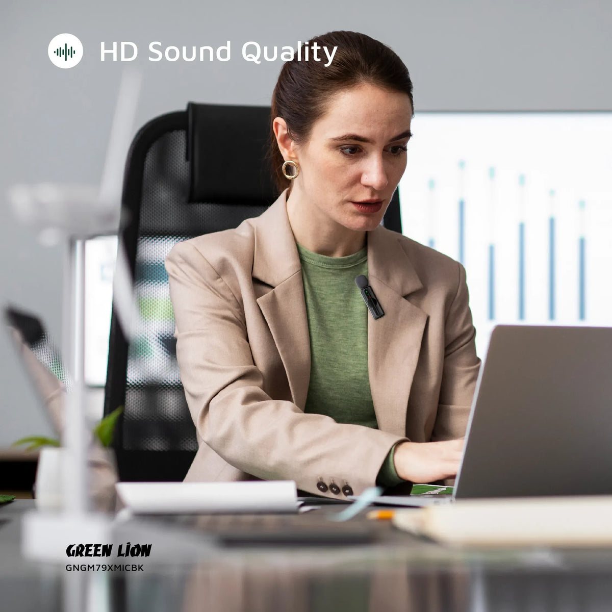 Green Lion 3 in 1 Noise Cancellation Microphone Black – image 6