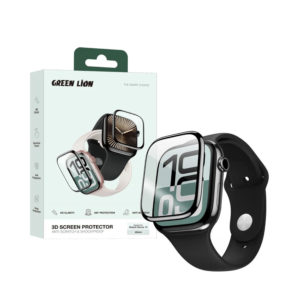 Green Lion 3 DScreen Protectorfor Apple Watch - Clear – image 7