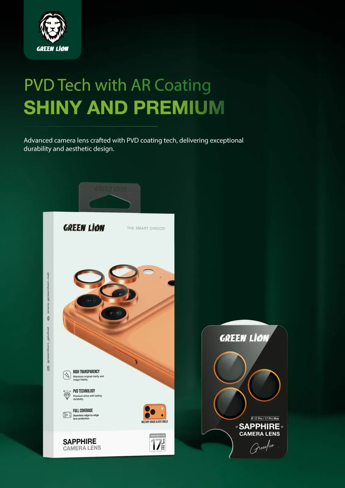 Green Lion Sapphire Camera Lens - Orange Titanium – image 7