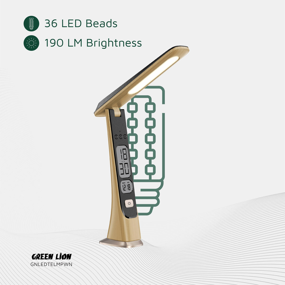 Green Lion LED Table Lamp Wooden – image 9