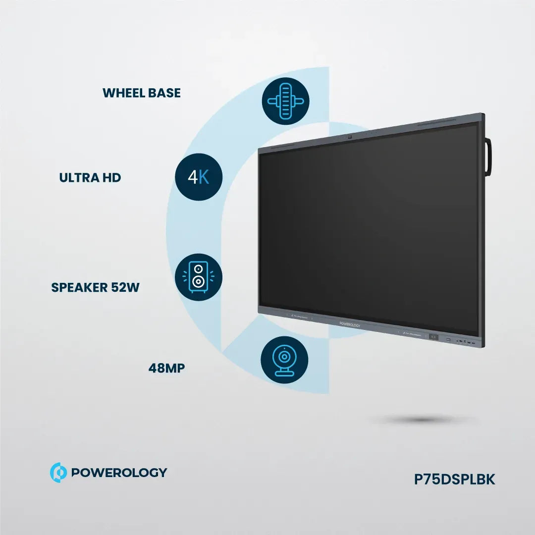 Powerology Dual Windows Android Interactive Smartboard 75 Black – image 15