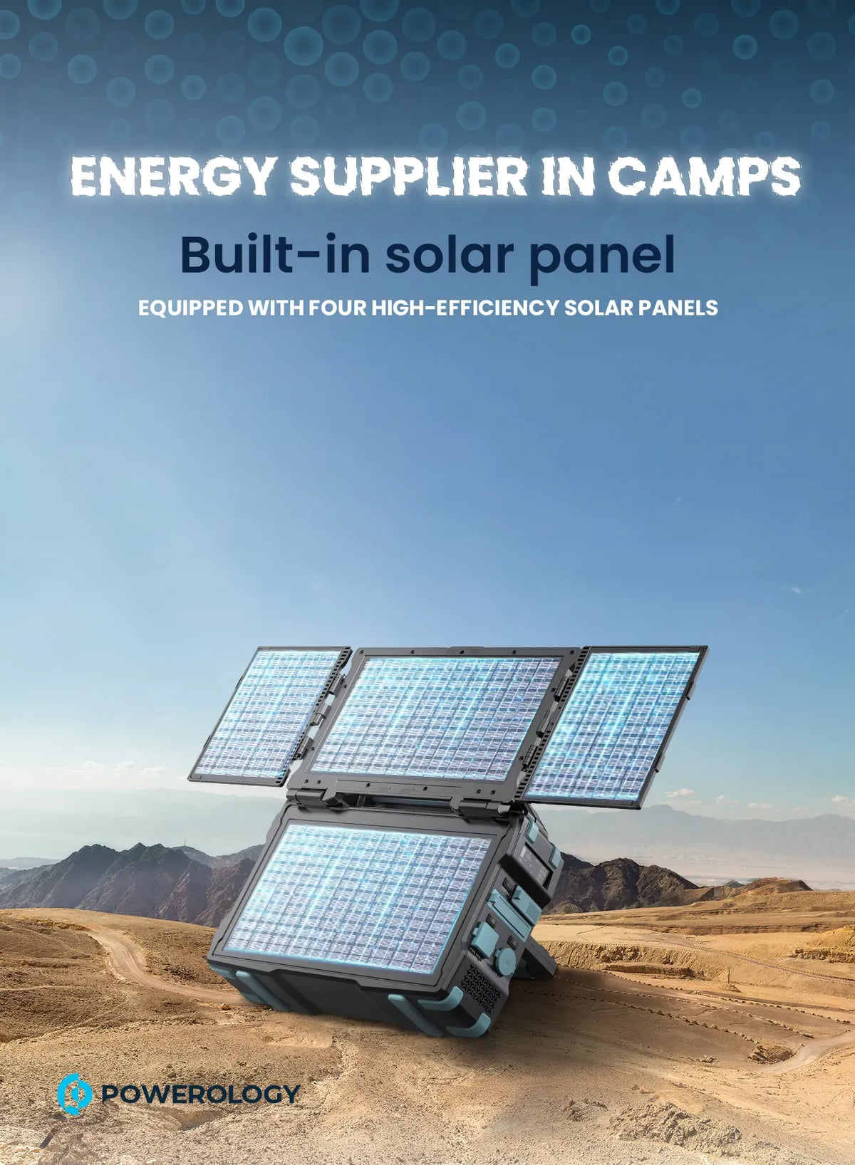 Powerology Portable Solar Power Generator 284wh 300w QC Black – image 10