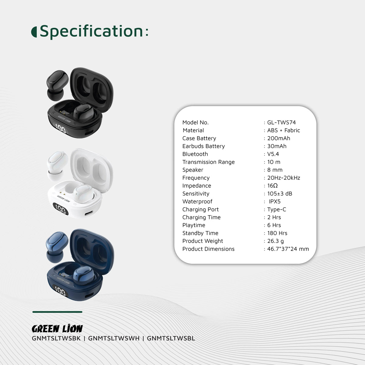Green Lion Mittersill True Wireless Earbuds - Black – image 6