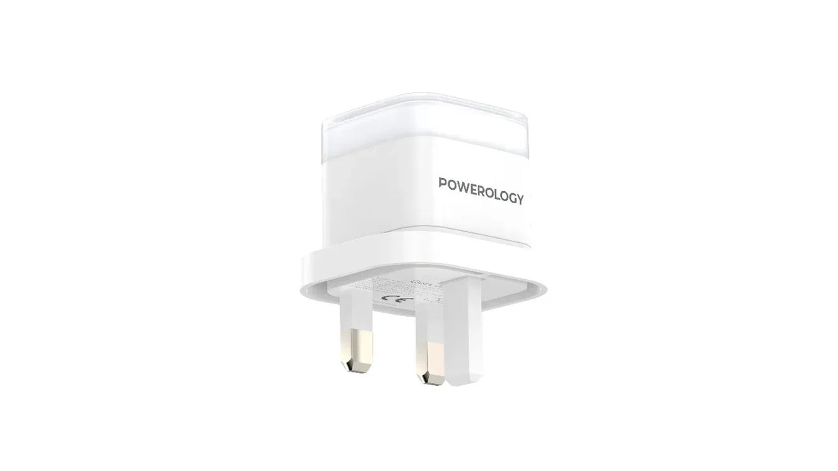 Powerology Dual-Port Fast Charging Adapter PD 35 W - White – image 2