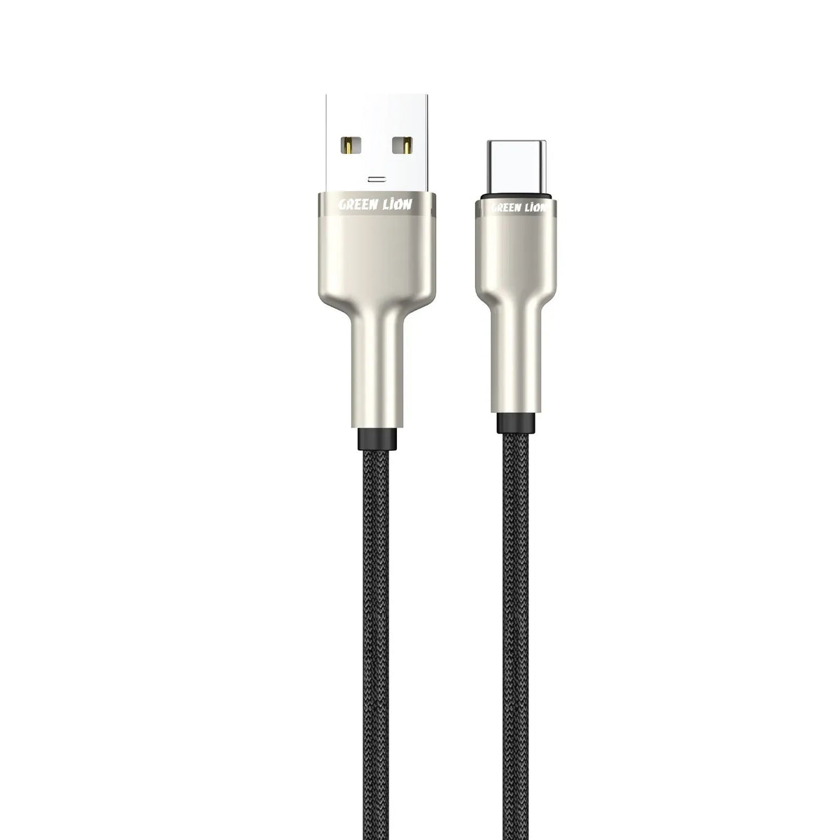 Green Lion USB A to USB C Braided Cable Black – image 2