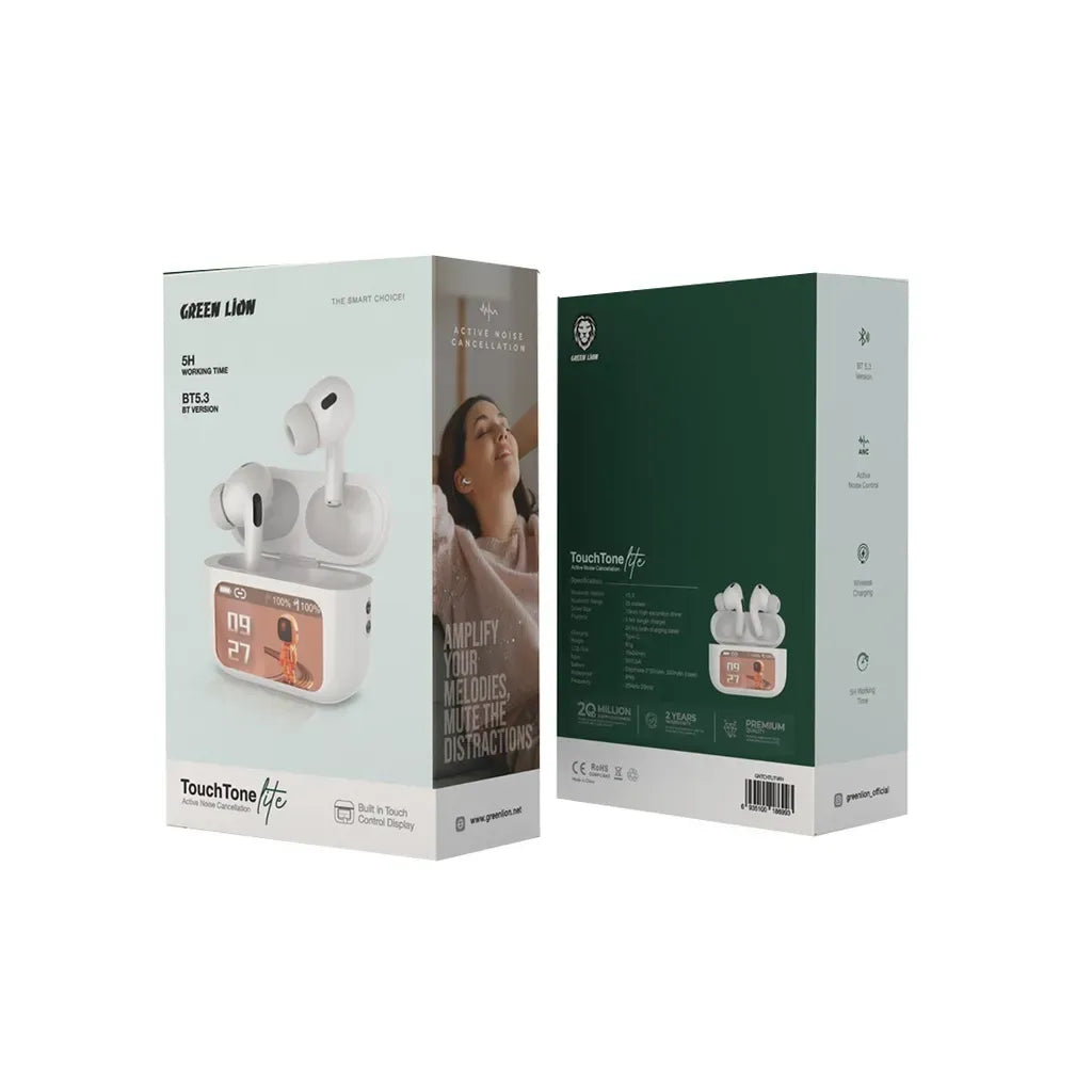 Green Lion Touch Tone Lite Active Noise Cancellation White – image 5