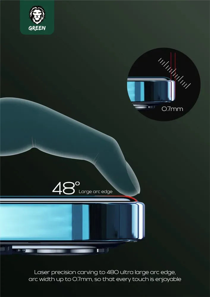 Green Lion 9 HSteve HD Screen Protector - Black Edge/Clear – image 3