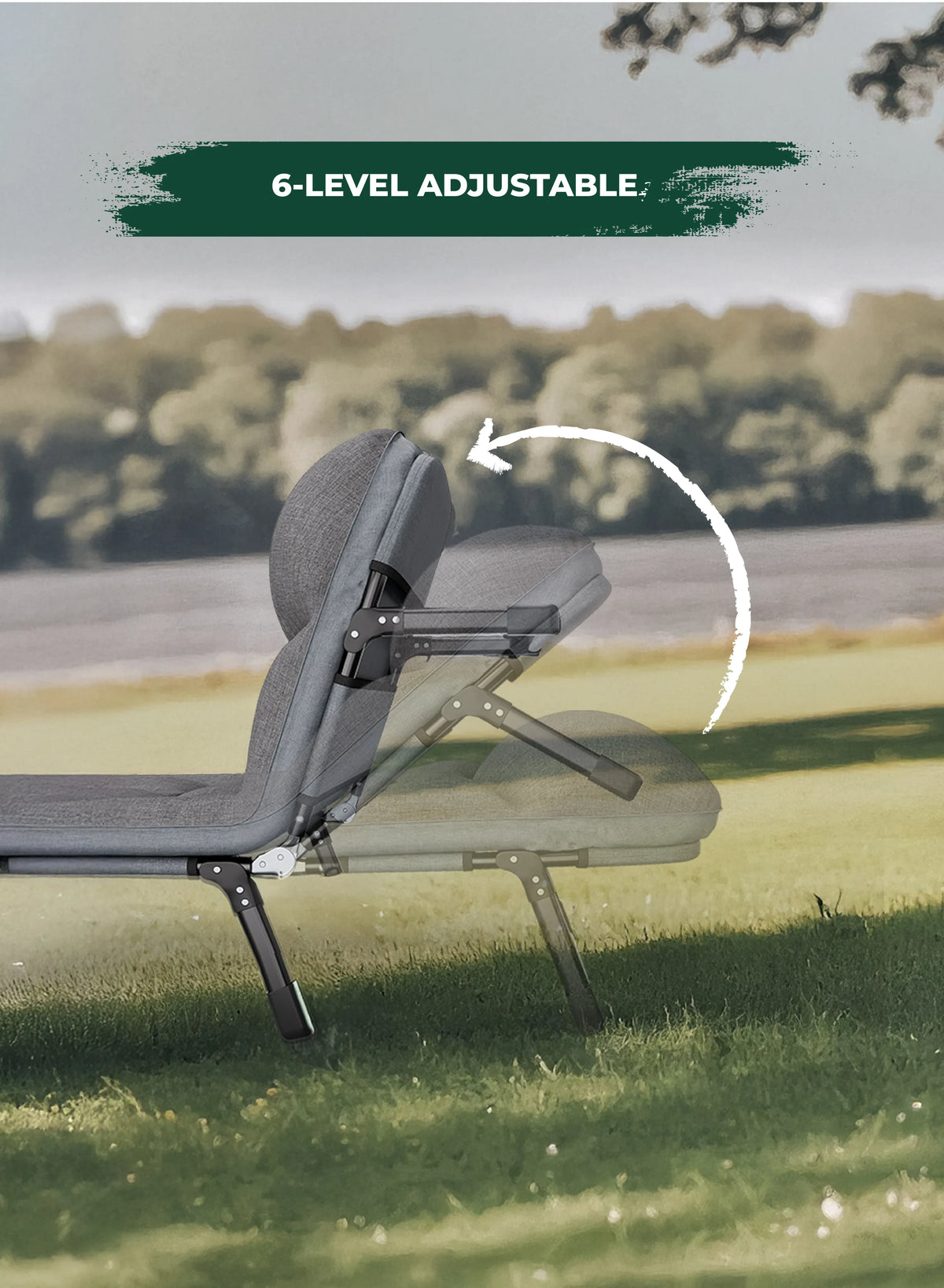 Green Lion Foldable Camping Bed Gray – image 7
