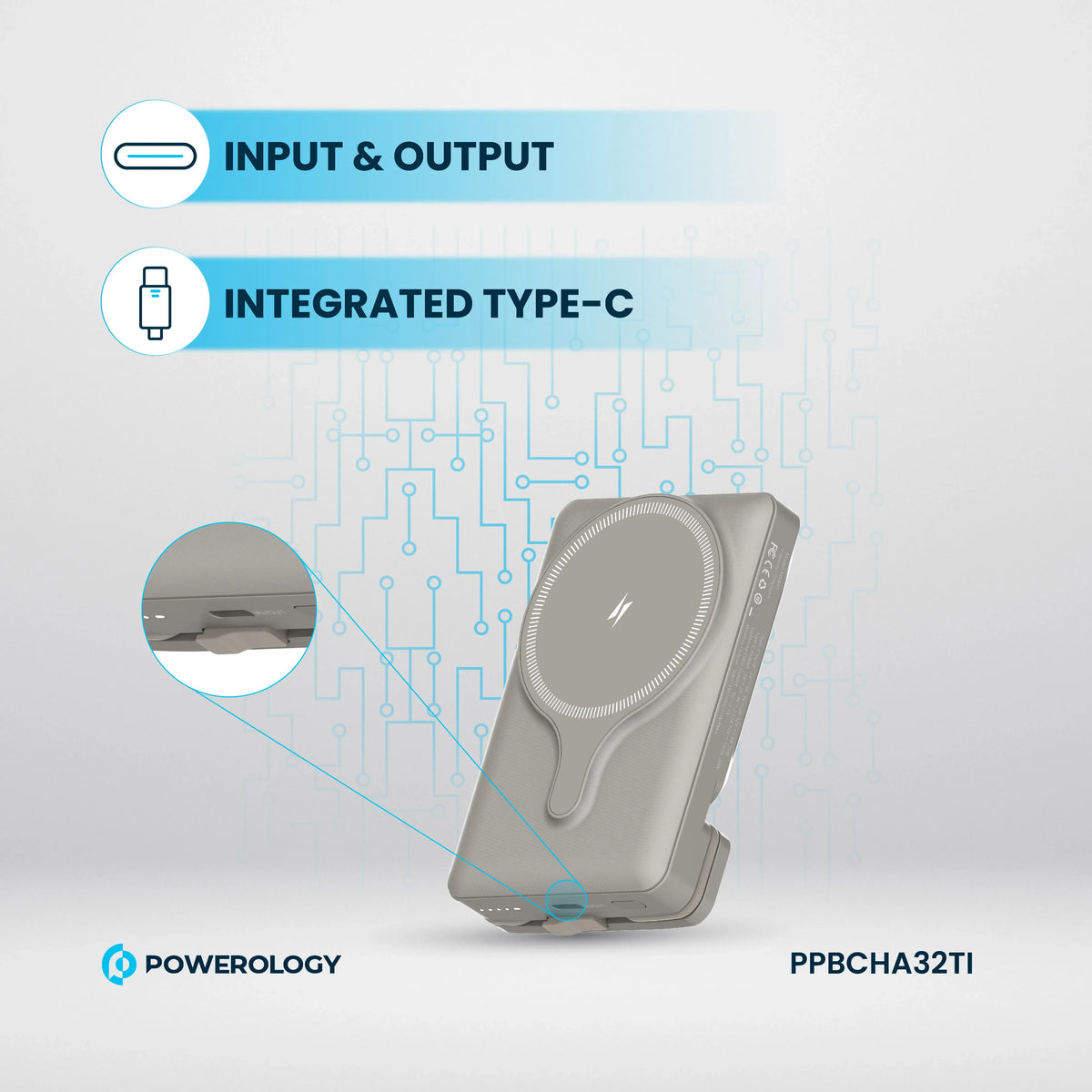 Powerology 5000 m Ah Power Bank MagSafe Charging Air-Vent Mount - Titanum – image 17