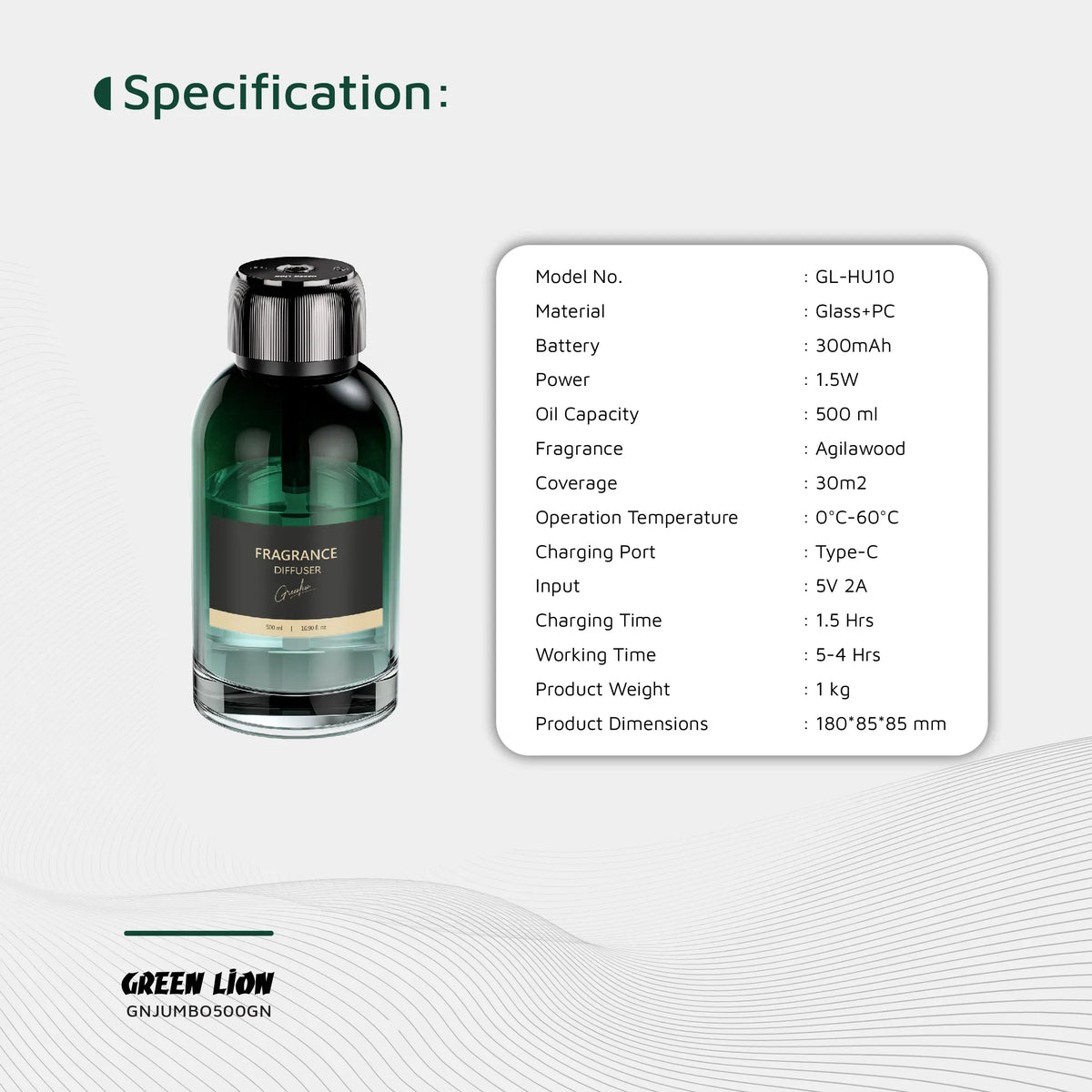 Green Lion Jumbo Fragrance Diffuser Green – image 8