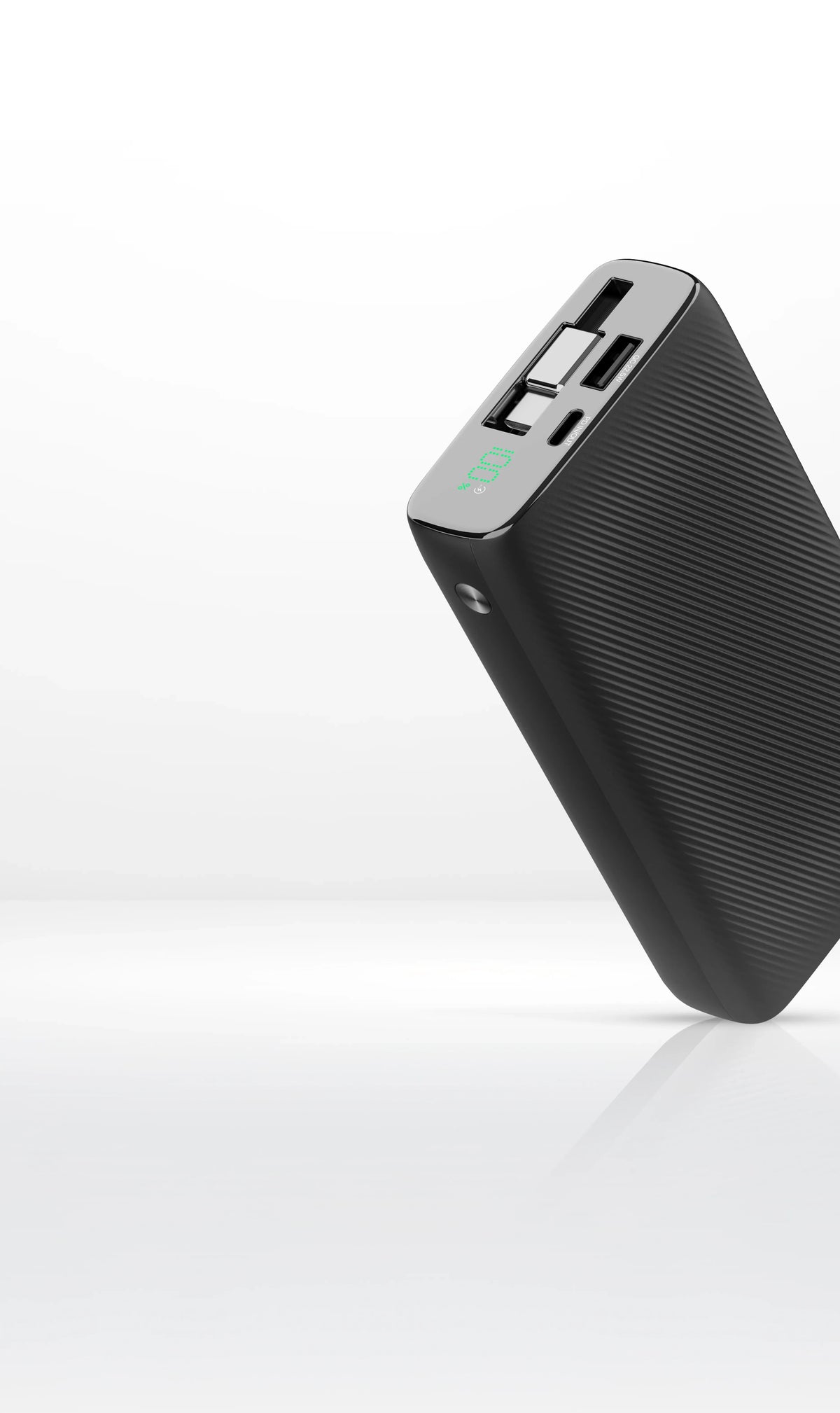 Powerology 20000mAh Retractable Cable Power Bank Black – image 8
