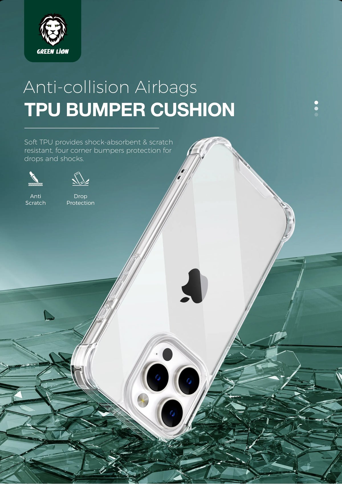 Green Lion Anti-Shock Case - Clear – image 5