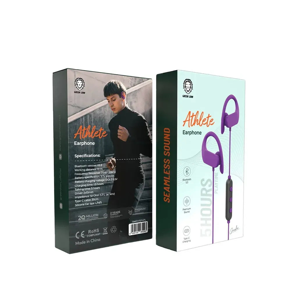 Green Lion Athlete Earphone - Purple – image 6