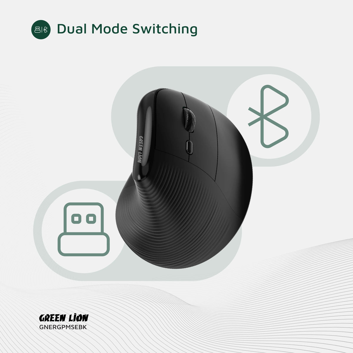 Green Lion Ergo Grip Vertical Mouse Black – image 13