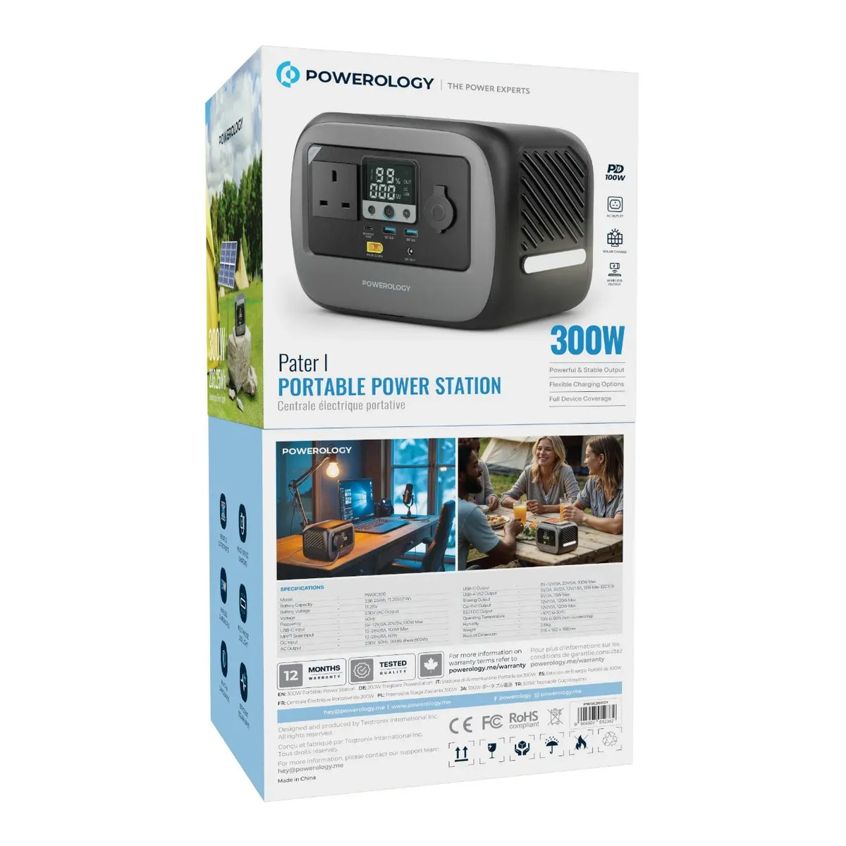 Powerology Pater I Portable Power Station 300w Gray – image 2
