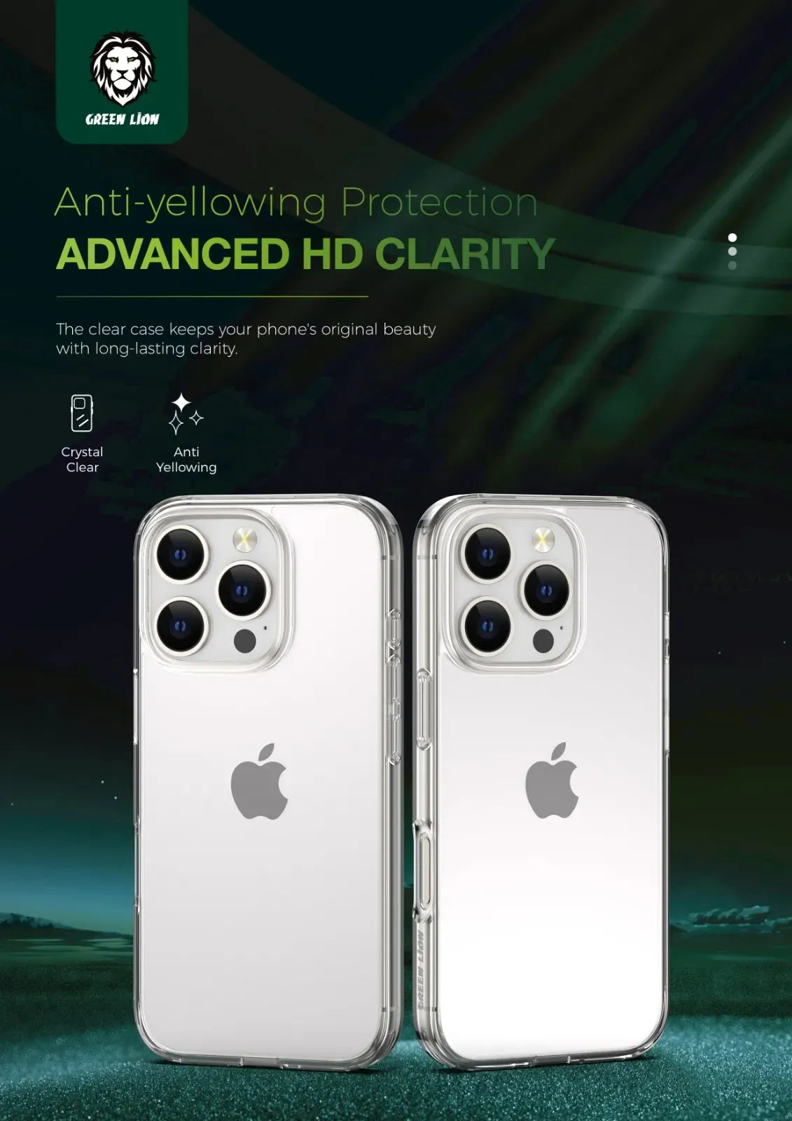 Green Lion Crystal Clear Case – image 7