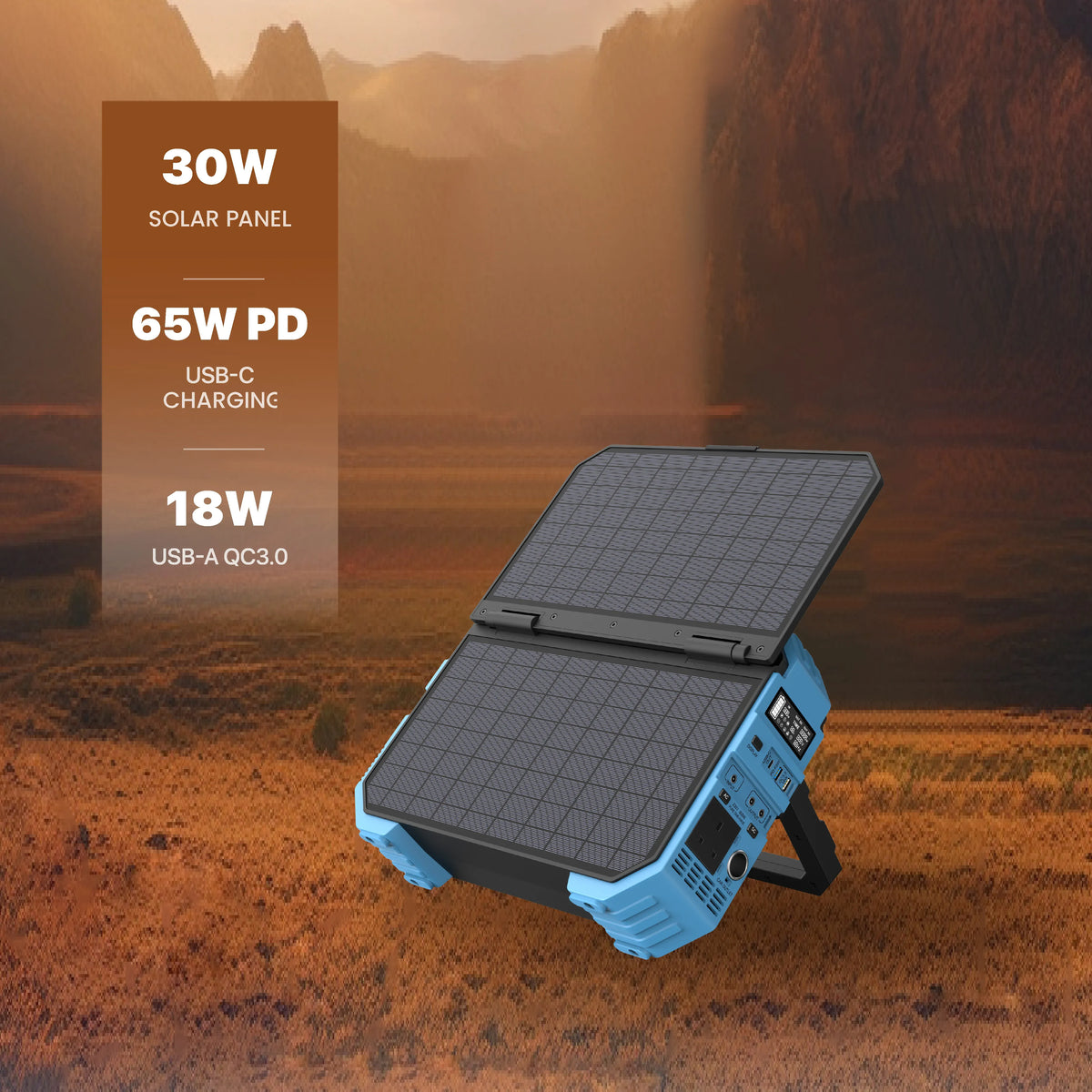Powerology 600w Portable Power Generator Integrated Solar Panel – image 12
