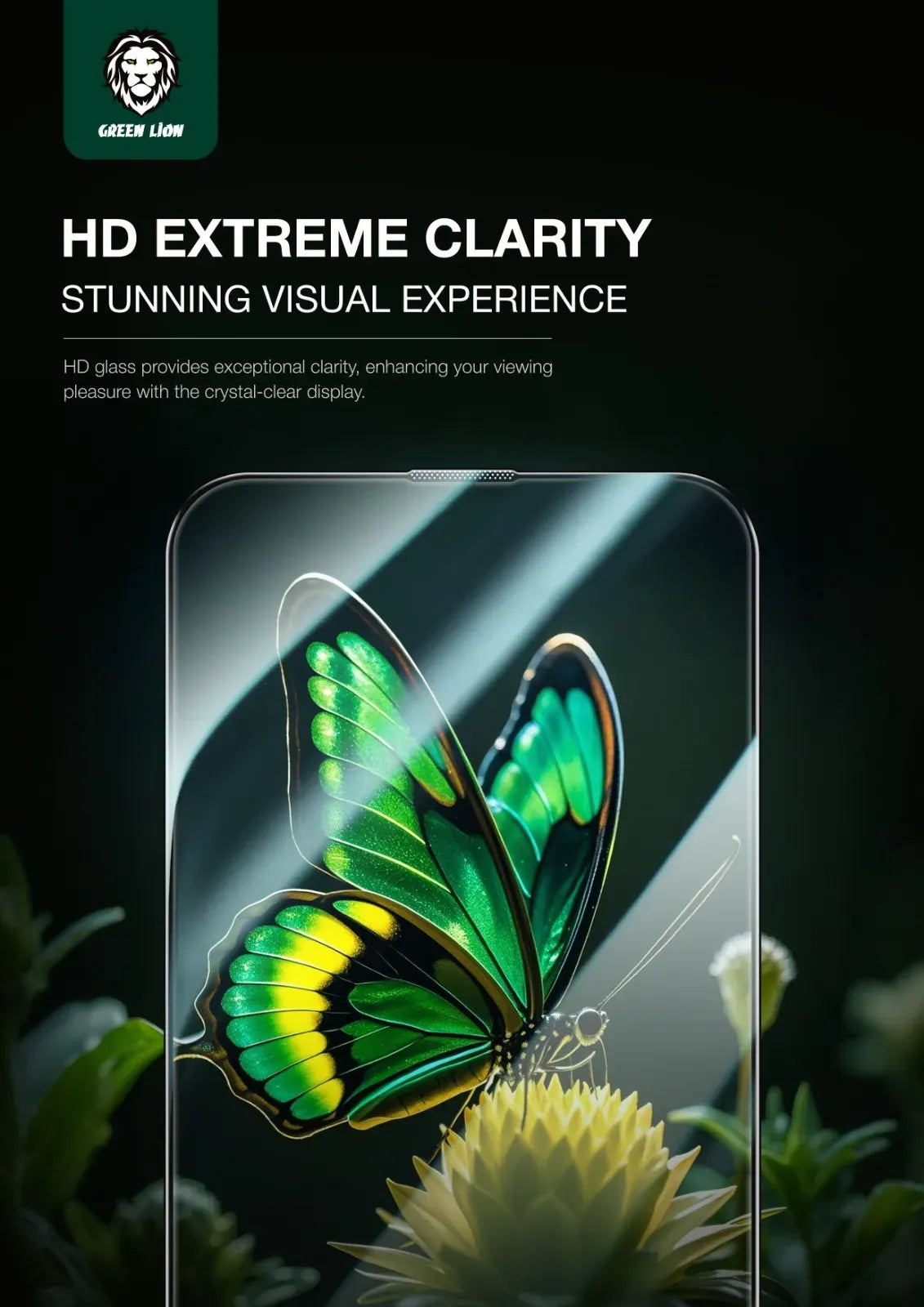Green Lion 9h Steve HD for Iphone 16e Clear – image 11