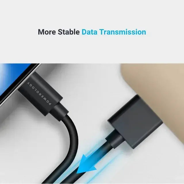Powerology USB A to Lightning Cable 3m Black – image 11