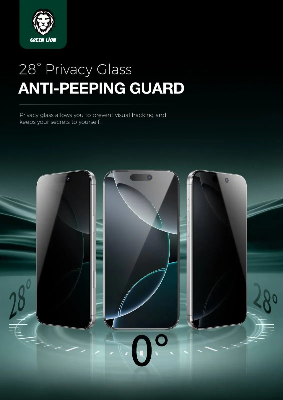 Green Lion 9 HSteve Privacy Screen Protector - Black Edge/Privacy – image 9
