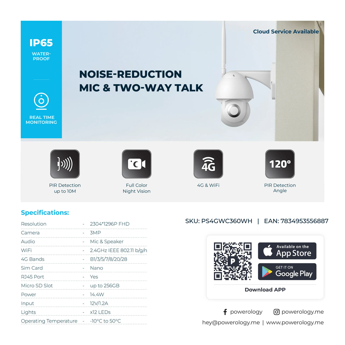 Powerology 4g Outdoor Camera Vertical Horizontal Tilt – image 9