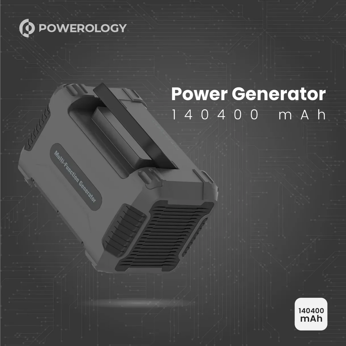 Powerology 140400 m Ah Power Generator 500 W Pure Sine-Wave Output - Black – image 14