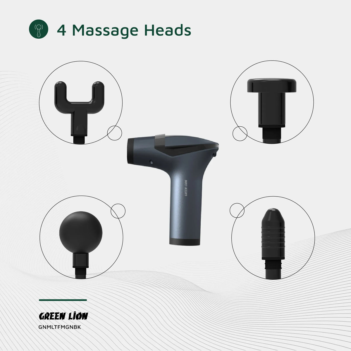 Green Lion Multifunctional Massage Gun GMG-05 - Black – image 16