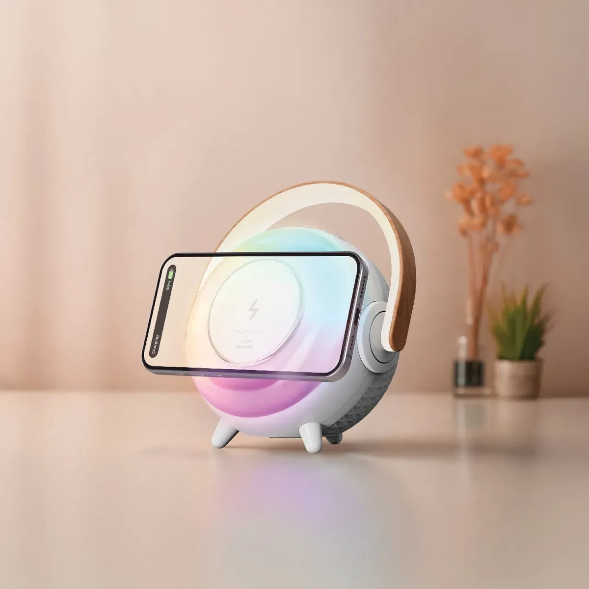 Green Lion Uranus Bluetooth Speaker with Table Lamp White – image 4